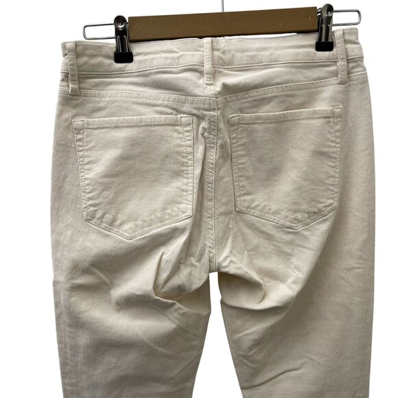 Loft Ann Taylor Corduroy Curvy Skinny  Pants Cuffed Hem Stretch Cream Women's 26 - Picture 13 of 13